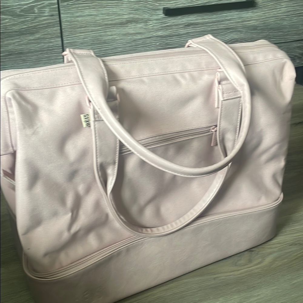 BEIS Pink Travel Bag with Cylindrical Design